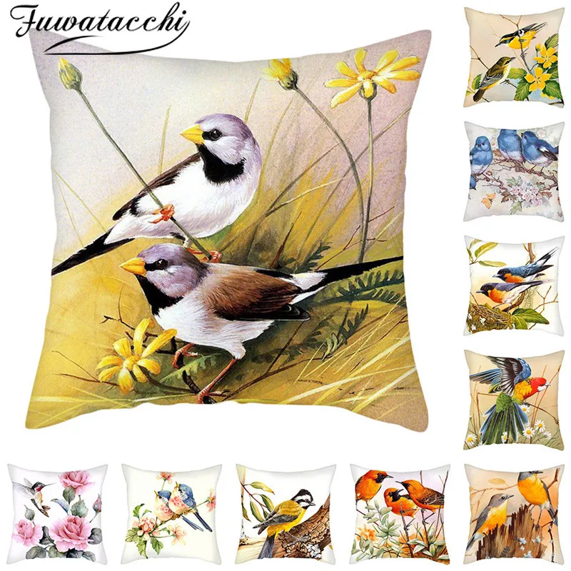 Fuwatacchi Beautiful Bird Pillow Cover Flora and Fauna Cushion Cover Printed Throw Pillowcase for Home Sofa Decorative Pillow
Fuwatacchi Beautiful Bird Pillow Cover Flora and Fauna Cushion Cover Printed Throw Pillowcase for Home Sofa Decorative Pillow