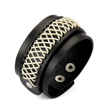 Vintage cowhide bracelet Personalized stitching Bangles & Bracelet Double Wide Multi-layer weave Vintage Alloy bracelet
Vintage cowhide bracelet Personalized stitching Bangles & Bracelet Double Wide Multi-layer weave Vintage Alloy bracelet