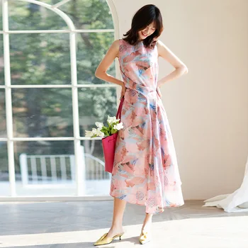 Bow Elastic Waist Midi Chiffon Dress Women Vintage Spring Summer Print Dresses New Floral short Sleeve Slim Party Dress Vestidos
Bow Elastic Waist Midi Chiffon Dress Women Vintage Spring Summer Print Dresses New Floral short Sleeve Slim Party Dress Vestidos