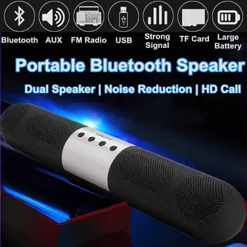 Portable Bluetooth Speaker Dual 10W Speakers 3D Stereo Subwoofer Bluetooth 5.0 Soundbar FM Radio TF Card USB AUX HD Call Support
Portable Bluetooth Speaker Dual 10W Speakers 3D Stereo Subwoofer Bluetooth 5.0 Soundbar FM Radio TF Card USB AUX HD Call Support
