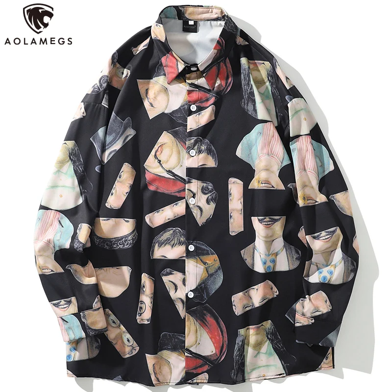 Aolamegs Shirts Men Multi-Pattern Printed Shirts Full Sleeve Harajuku Casual Loose Hip Hop Style Advanced Streetwear Autumn
Aolamegs Shirts Men Multi-Pattern Printed Shirts Full Sleeve Harajuku Casual Loose Hip Hop Style Advanced Streetwear Autumn