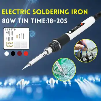 Electric Soldering Iron 80W LCD Display Adjustable Carving Pyrography Tool Wood Embossing Welding Solder Tips Kit EU/US/UK Plug
Electric Soldering Iron 80W LCD Display Adjustable Carving Pyrography Tool Wood Embossing Welding Solder Tips Kit EU/US/UK Plug