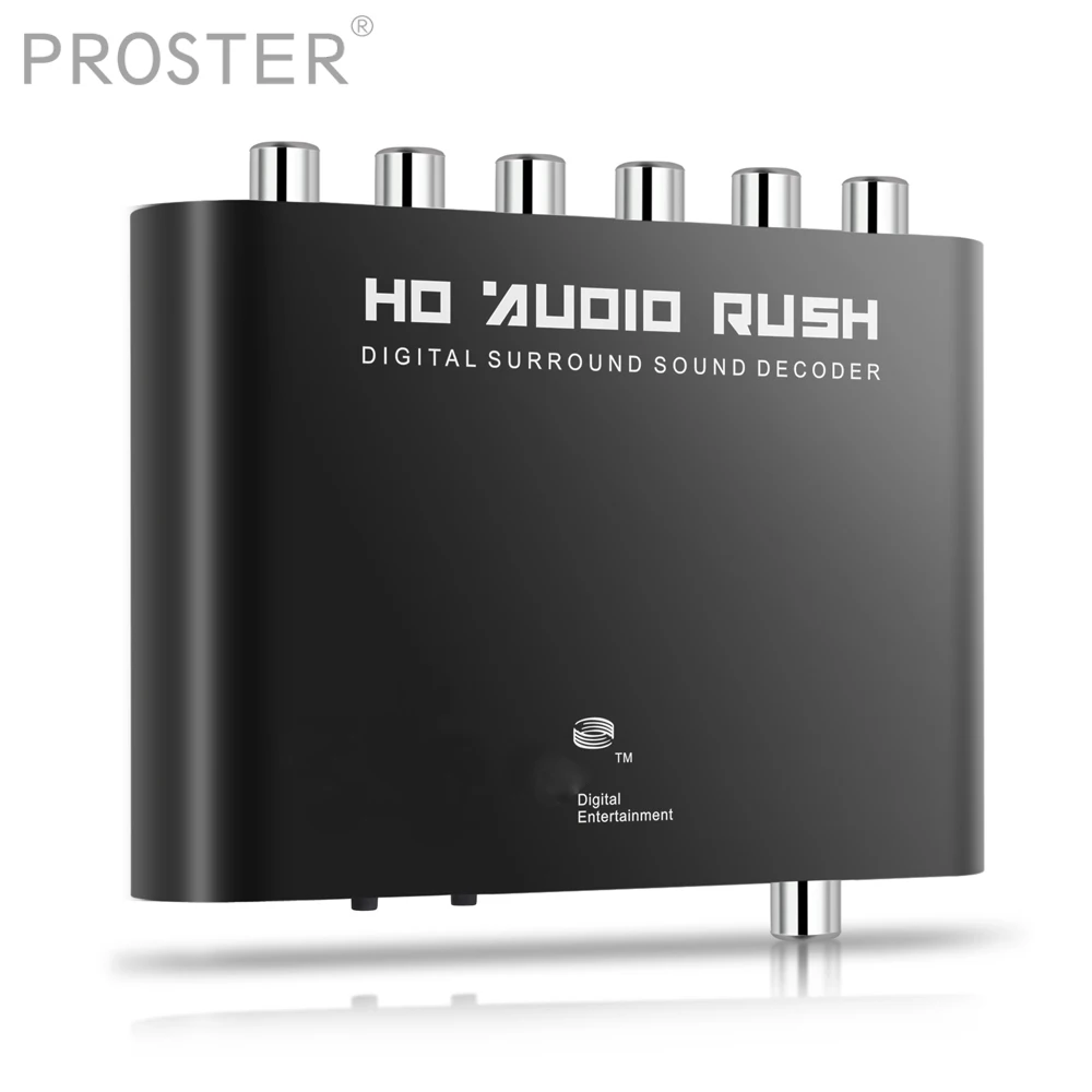 Proster DAC Audio CONVERTER Digital 5.1 Audio Decoder With Power Adapter Optical To 5.1-Channel RCA Analog Converter
Proster DAC Audio CONVERTER Digital 5.1 Audio Decoder With Power Adapter Optical To 5.1-Channel RCA Analog Converter