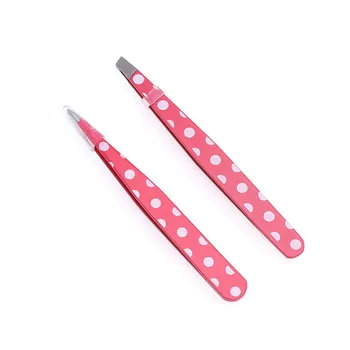 2Pcs Leopard Dot Eyelash Curler Mini False Eyelashes Stainless Eyelash Curlers Tweezers Clip Makeup Cosmetic Tool Accessories
