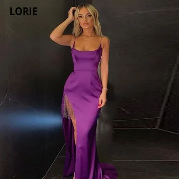 LORIE Sexy Evening Dresses Spaghetti Strap Side Split Purple Satin Prom Gown Custom Made Party Celebrity Dress 2021
LORIE Sexy Evening Dresses Spaghetti Strap Side Split Purple Satin Prom Gown Custom Made Party Celebrity Dress 2021
