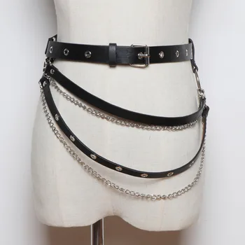 EWQ / Fashion Clorthes Accessories Personality Multi-layer Chain Decoration Black PU Belt All-Match Blets For Men And Women Y126
EWQ / Fashion Clorthes Accessories Personality Multi-layer Chain Decoration Black PU Belt All-Match Blets For Men And Women Y126