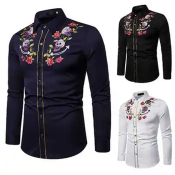 Shirt Floral Western Dancing Skull Dress Men Cowboy Embroidered Rockabilly
Shirt Floral Western Dancing Skull Dress Men Cowboy Embroidered Rockabilly