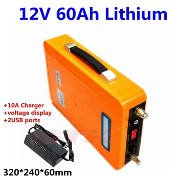 12V 60AH li-ion lithium battery with USB Handle Voltage display for 12V digital product Led Strips camping light auto start
12V 60AH li-ion lithium battery with USB Handle Voltage display for 12V digital product Led Strips camping light auto start