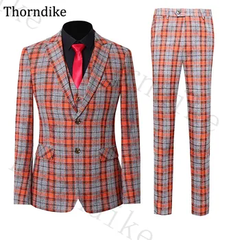 Thorndike Best Men Suit Peaked Lapel Business Suits Men Pliad Single Breasted Men's Wedding Suit Casual Elegant Groom Tuxedos
Thorndike Best Men Suit Peaked Lapel Business Suits Men Pliad Single Breasted Men's Wedding Suit Casual Elegant Groom Tuxedos