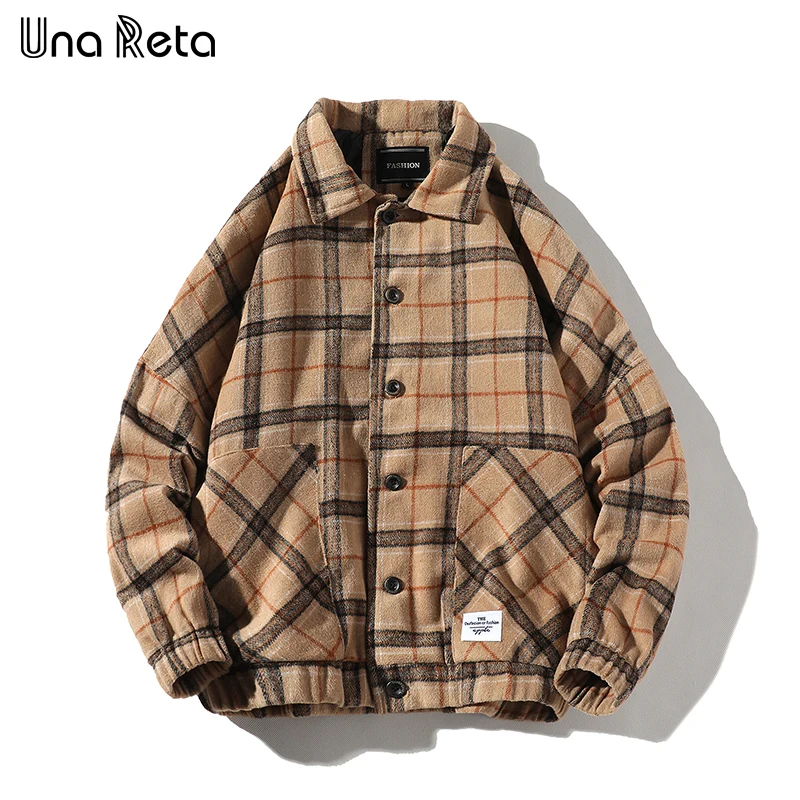 Una Reta Jacket Men Autumn Casual New Woolen plaid Coat Jackets Man Hip Hop Mens Vintage single breasted Outerwear Streetwear
Una Reta Jacket Men Autumn Casual New Woolen plaid Coat Jackets Man Hip Hop Mens Vintage single breasted Outerwear Streetwear