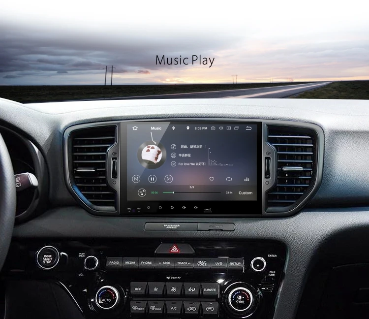 Cheap Dinpei 9" Android 9.0 Car Radio Multimedia Player for KIA sportage 2016 2017 KX5 car Radio GPS Navigation Stereo Video Mp5 Wifi 0