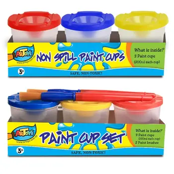 3PCS Spill Proof Paint Cups 200ml For Washable Gouache Paint Kids School Finger Paint
3PCS Spill Proof Paint Cups 200ml For Washable Gouache Paint Kids School Finger Paint