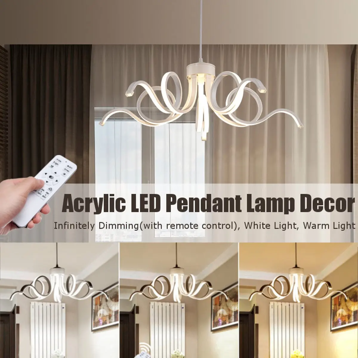 75W Acrylic LED Pendant Lamp Remote Control Dimmable Petal Light Bedroom Fixture Decor Restaurant Living Room Lighting 65cm
75W Acrylic LED Pendant Lamp Remote Control Dimmable Petal Light Bedroom Fixture Decor Restaurant Living Room Lighting 65cm