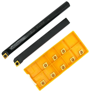 Set of SCLCR 1010H06 S10K-SCLCR06 Lathe Tool Holder Boring Bars with 10 Carbide Inserts
Set of SCLCR 1010H06 S10K-SCLCR06 Lathe Tool Holder Boring Bars with 10 Carbide Inserts