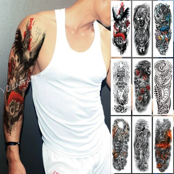 Large Arm Sleeve Tattoo Owl Hands Clock Waterproof Temporary Tattoo Sticker Angel Cloud Ladder Men Full Red Tattoo Body Art
Large Arm Sleeve Tattoo Owl Hands Clock Waterproof Temporary Tattoo Sticker Angel Cloud Ladder Men Full Red Tattoo Body Art