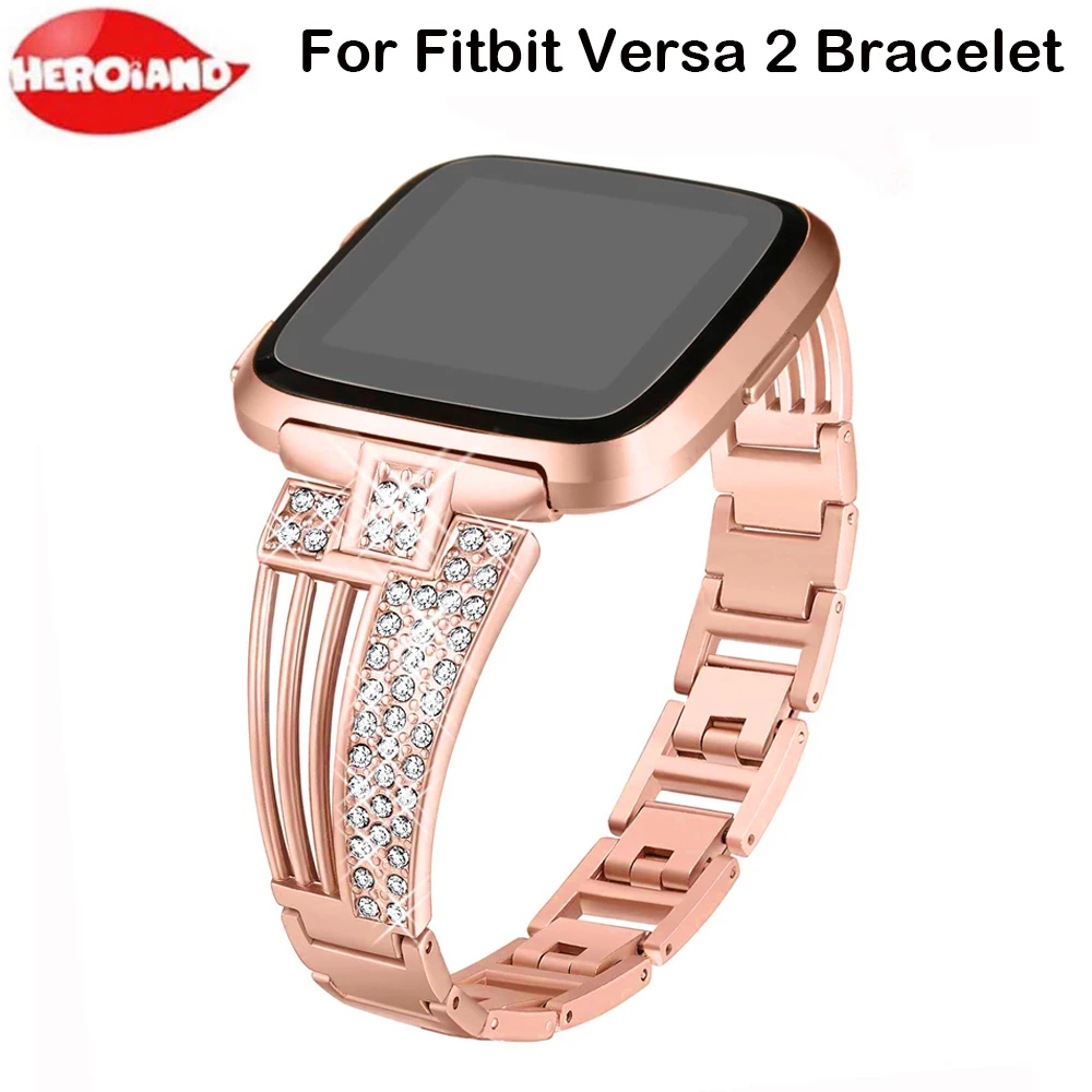 Rhinestone Bling Bands For Fitbit Versa 2 Watch Stainless Steel Metal Band for fitbit versa 2 Smart Watch Watchband Bracelet
Rhinestone Bling Bands For Fitbit Versa 2 Watch Stainless Steel Metal Band for fitbit versa 2 Smart Watch Watchband Bracelet