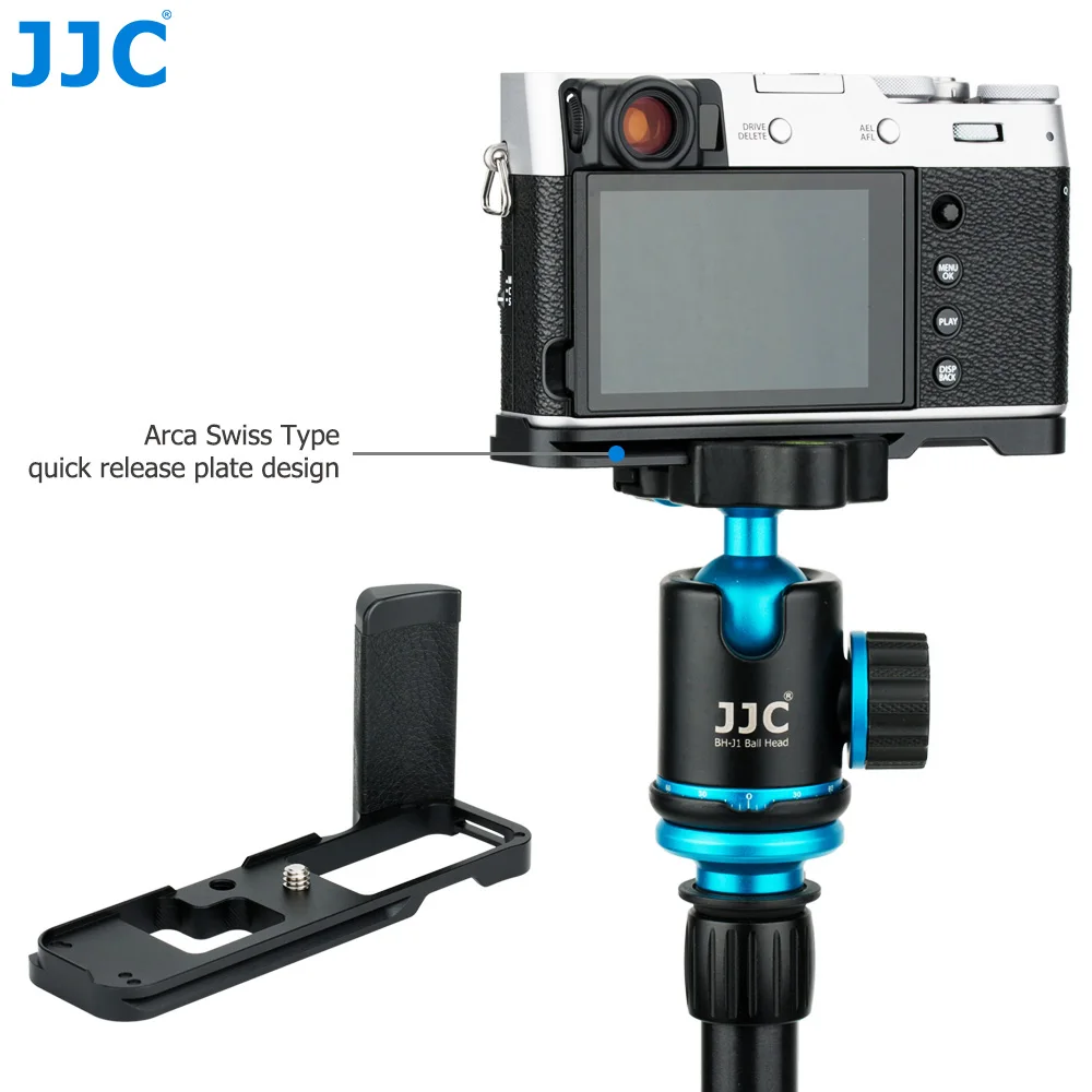 JJC Hand Grip Arca Swiss Quick Release Plate Bracket for Fuji X100V X100F Anti-Slip Pads Design 1/4"-20 Tripod & Hand Strap Hole
JJC Hand Grip Arca Swiss Quick Release Plate Bracket for Fuji X100V X100F Anti-Slip Pads Design 1/4"-20 Tripod & Hand Strap Hole