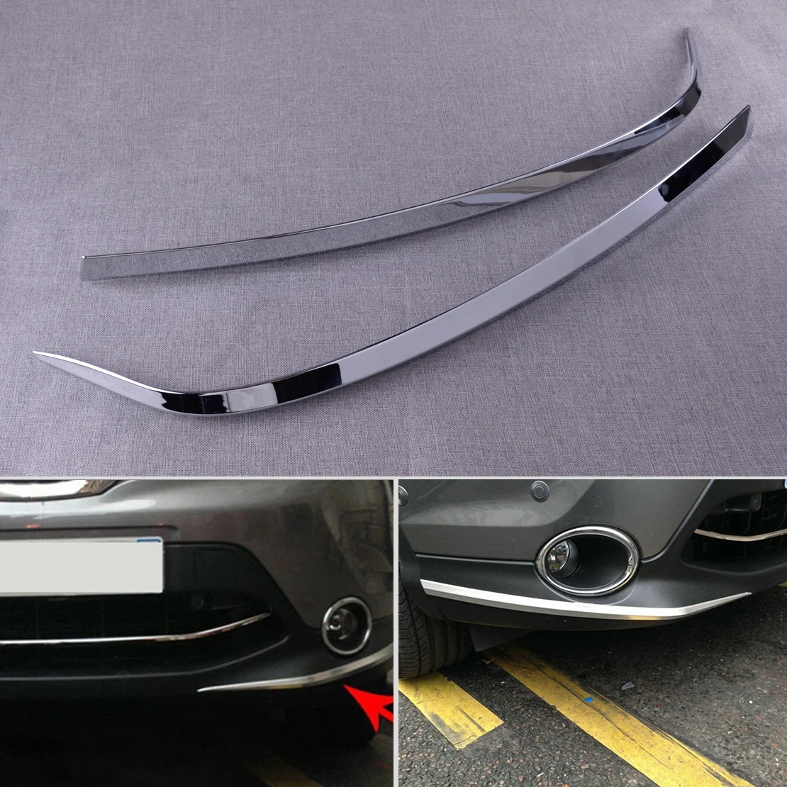 Parachoques Delantero y Trasero 2Pcs Protector P// Nissan Qashqai Dualis J11 2014