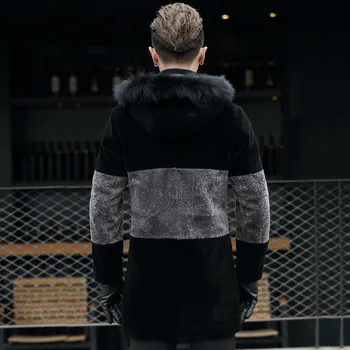Real Fur Coat Men Sheep Shearling Men's Winter Jacket Leather Hooded Fox Fur Collar Windbreaker Long Wool Coat8725 KJ814
Real Fur Coat Men Sheep Shearling Men's Winter Jacket Leather Hooded Fox Fur Collar Windbreaker Long Wool Coat8725 KJ814