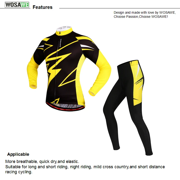 6 cycling sets breathable