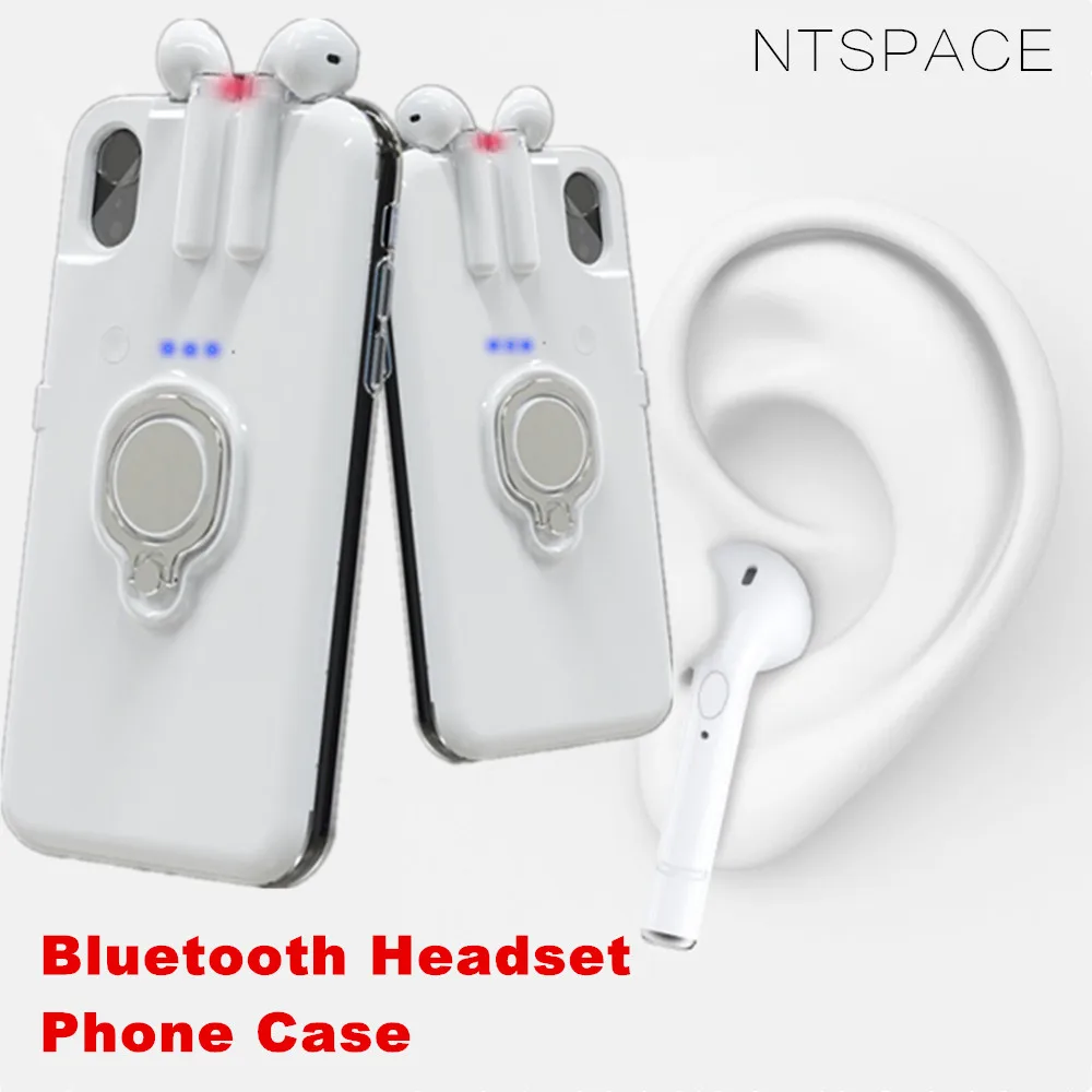 NTSPACE Wireless Bluetooth Earphone Phone Case For iPhone X 7 8 6 6S Plus Bluetooth Headset Back Cover For iPhone XS MAX XR Case
NTSPACE Wireless Bluetooth Earphone Phone Case For iPhone X 7 8 6 6S Plus Bluetooth Headset Back Cover For iPhone XS MAX XR Case