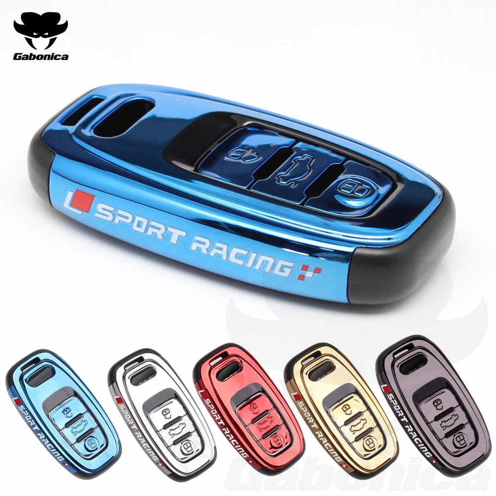 ABS plating Car Key Case Cover For Audi a1 a3 8v a4 b8 b9 a6 a5 c7 q3 q5 q7 tt Auto Accessories Holder Shell Keychain Bag | Автомобили и