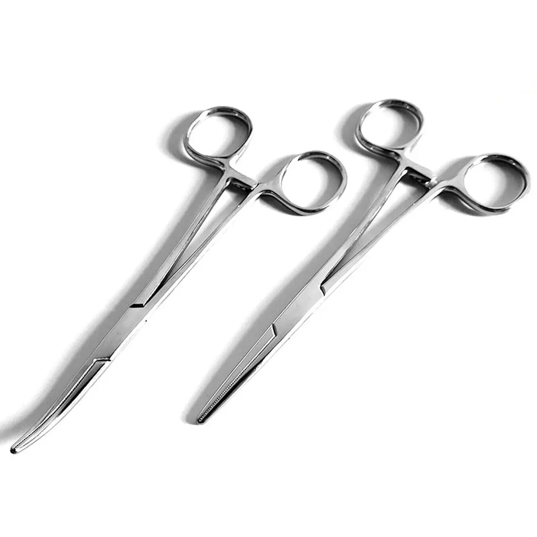 Description Picture 3 of item16/18/20CM Bent-nose/Straight Curved Stainless Steel Locking Elbow Scissors Pliers Hemostatic Forceps Clamp Pliers