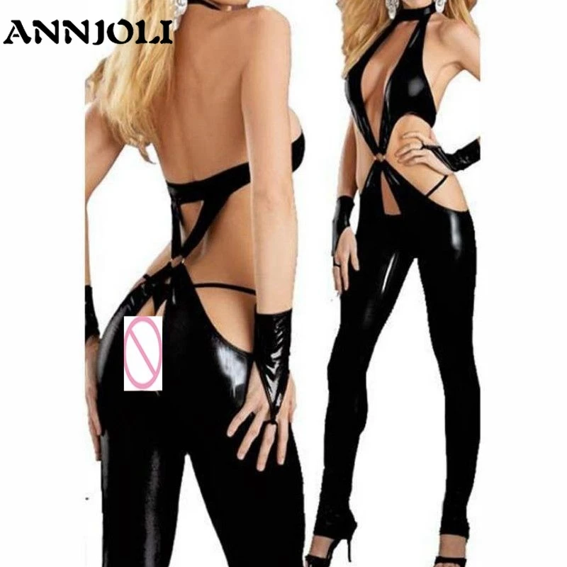 ANNJOLI Sexy wetlook Faux Leather Catsuit PVC Latex bodysuit Open Crotch Clubwear fetish hot erotic Pole Dance PU Tights gloves
ANNJOLI Sexy wetlook Faux Leather Catsuit PVC Latex bodysuit Open Crotch Clubwear fetish hot erotic Pole Dance PU Tights gloves