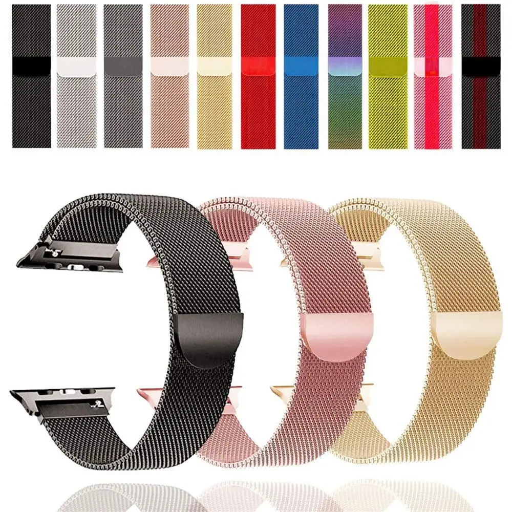 Band For Apple Watch 4 1/2/3 Milanese Loop Stainless steel 42mm 38mm Bracelet strap for iwatch series 40mm 44mm case for free
Band For Apple Watch 4 1/2/3 Milanese Loop Stainless steel 42mm 38mm Bracelet strap for iwatch series 40mm 44mm case for free