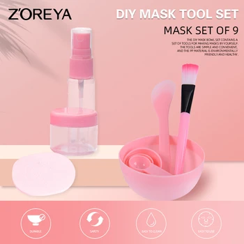 Zoreya 9 in 1 Professional Mask Tools Set Mixing Bowl Brush Spoon Stick Beauty Make Up Set Refillable Bottles Travel
Zoreya 9 in 1 Professional Mask Tools Set Mixing Bowl Brush Spoon Stick Beauty Make Up Set Refillable Bottles Travel