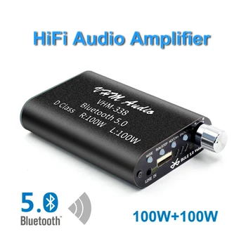 100W+100W Mini Bluetooth 5.0 Digital Amplifier Hifi Stereo Wireless Audio Class D Receiver Power Amp USB AUX Car Sound AMP
100W+100W Mini Bluetooth 5.0 Digital Amplifier Hifi Stereo Wireless Audio Class D Receiver Power Amp USB AUX Car Sound AMP