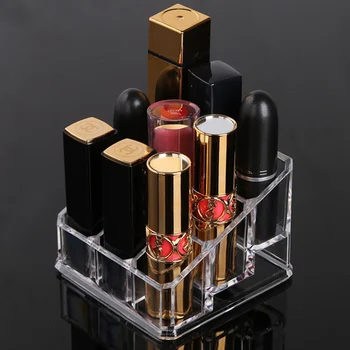 Cosmetic storage box desktop finishing rack 9 grid multi-gloss lipstick transparent storage rack
Cosmetic storage box desktop finishing rack 9 grid multi-gloss lipstick transparent storage rack