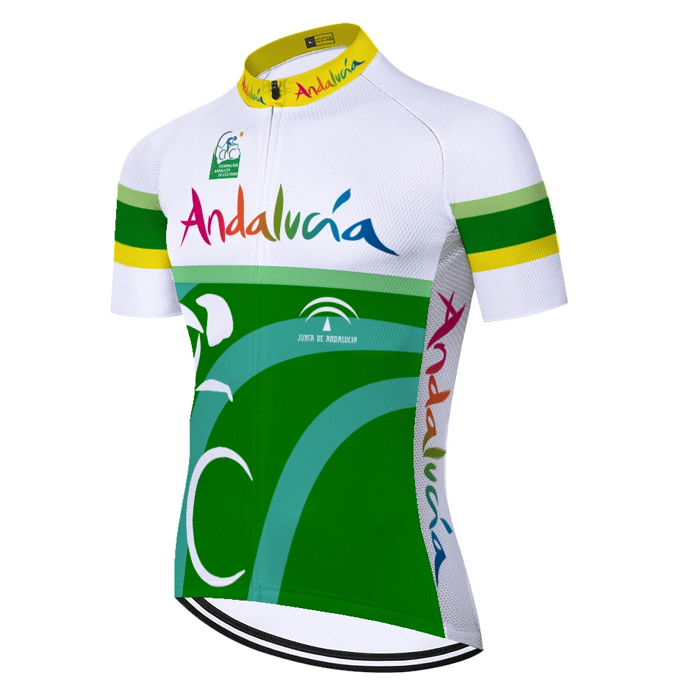 2020 TEAM ANDALUCIA cycling jersey short sleeve men spain camisa ciclismo summer breathable quick dry pro bike shirt