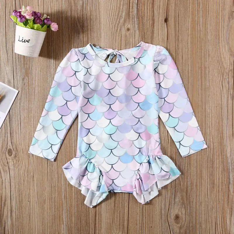 Summer Baby Girls Swimwear 1-6Y Infant Baby Girls One Piece Bikini Ruffles Long Sleeve Swimwear Beachwear Outfits
Summer Baby Girls Swimwear 1-6Y Infant Baby Girls One Piece Bikini Ruffles Long Sleeve Swimwear Beachwear Outfits