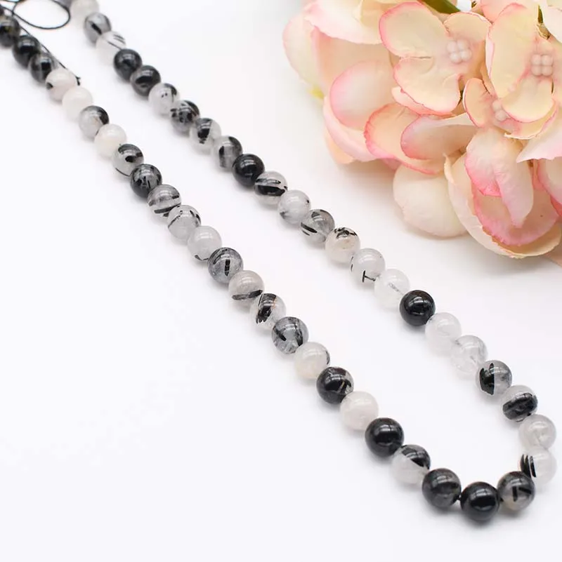 8mm Natural smooth Black Quartz Rutilated Beads round stone beads For DIY necklace bracelet jewelry making 15 "free delivery
8mm Natural smooth Black Quartz Rutilated Beads round stone beads For DIY necklace bracelet jewelry making 15 "free delivery