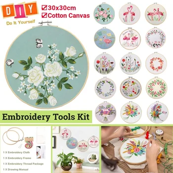 16 Patterns DIY Embroidery Flower Handwork Needlework for Beginner Cross Stitch Kit Ribbon Painting Hoop Home Decoration Gift
16 Patterns DIY Embroidery Flower Handwork Needlework for Beginner Cross Stitch Kit Ribbon Painting Hoop Home Decoration Gift