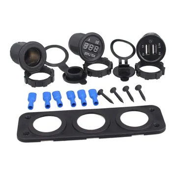 Car Cigarette Lighter 12V Dual Socket Usb Adapter Charger Digital Voltmeter Car Accessories Easy To Install
Car Cigarette Lighter 12V Dual Socket Usb Adapter Charger Digital Voltmeter Car Accessories Easy To Install