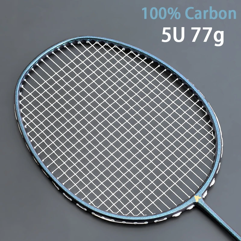 

Utralight 5U 77-82G T700 Carbon Fiber Badminton Racket Strung 22-32LBS Professional Rackets With String Bag Racquet Padel