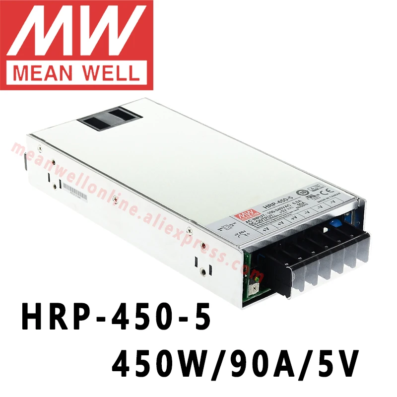 

Mean Well HRP-450-5 meanwell 5V/90A/450W DC Single Output with PFC Function Switching Power Supply online store