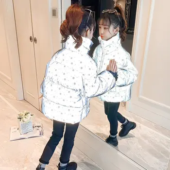 High Quality Kids Winter Warm Reflective Down Cotton Jackets For Girls Waterproof Children Clothes Snow Print Coats Teen 4-13Yrs 
High Quality Kids Winter Warm Reflective Down Cotton Jackets For Girls Waterproof Children Clothes Snow Print Coats Teen 4-13Yrs