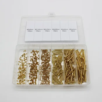 430pcs Assorted M2/M2.5/M3/M4/M5 Self Tapping Phillips Round Head Brass Woods Screws
430pcs Assorted M2/M2.5/M3/M4/M5 Self Tapping Phillips Round Head Brass Woods Screws