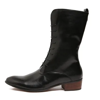 Men Fashion Lace Up Mid-Calf Personality Punk Motor Biker Genuine Leather Shoes Male Large Size Boots Rock Footwear
Men Fashion Lace Up Mid-Calf Personality Punk Motor Biker Genuine Leather Shoes Male Large Size Boots Rock Footwear