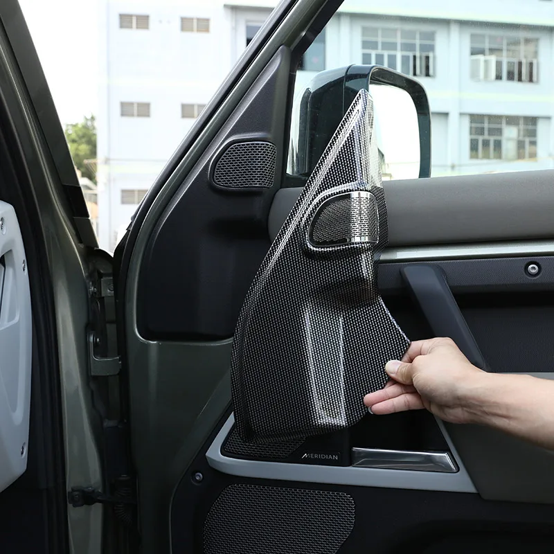 Для Land Rover Defender 110 2020-2021 ABS углеродное волокно Автомобильная дверь A-pillar звуковой динамик декоративная крышка наклейки автомобильные аксессуары
Для Land Rover Defender 110 2020-2021 ABS углеродное волокно Автомобильная дверь A-pillar звуковой динамик декоративная крышка наклейки автомобильные аксессуары