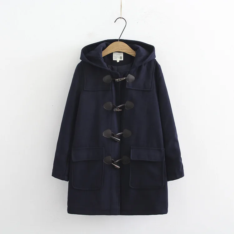 Autumn And Winter New Style College Style Toggle Hooded Mid-length Woolen Coat Student Woolen Jacket Fashion S25376
Autumn And Winter New Style College Style Toggle Hooded Mid-length Woolen Coat Student Woolen Jacket Fashion S25376