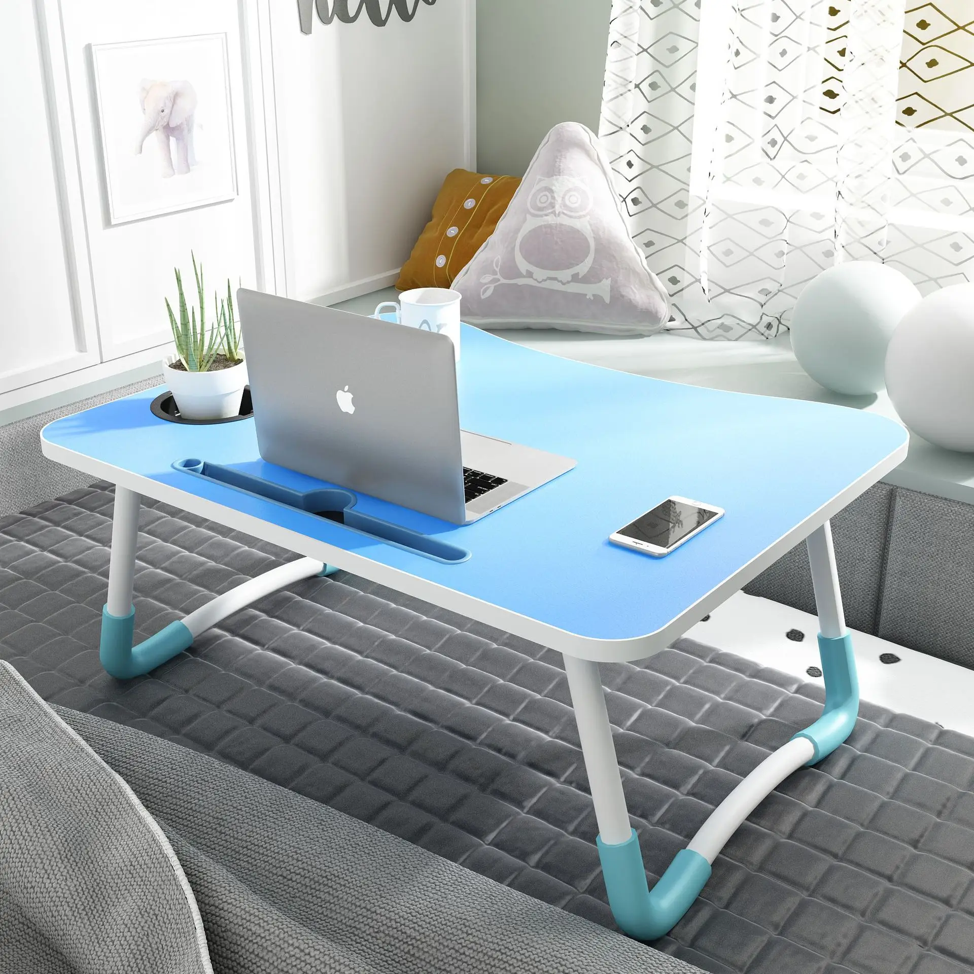 Mobile Phone Card Slot W Leg Laptop Table Bed Desk Computer Desk Simple Anti-slip Small Table a Generation of Fat
Mobile Phone Card Slot W Leg Laptop Table Bed Desk Computer Desk Simple Anti-slip Small Table a Generation of Fat