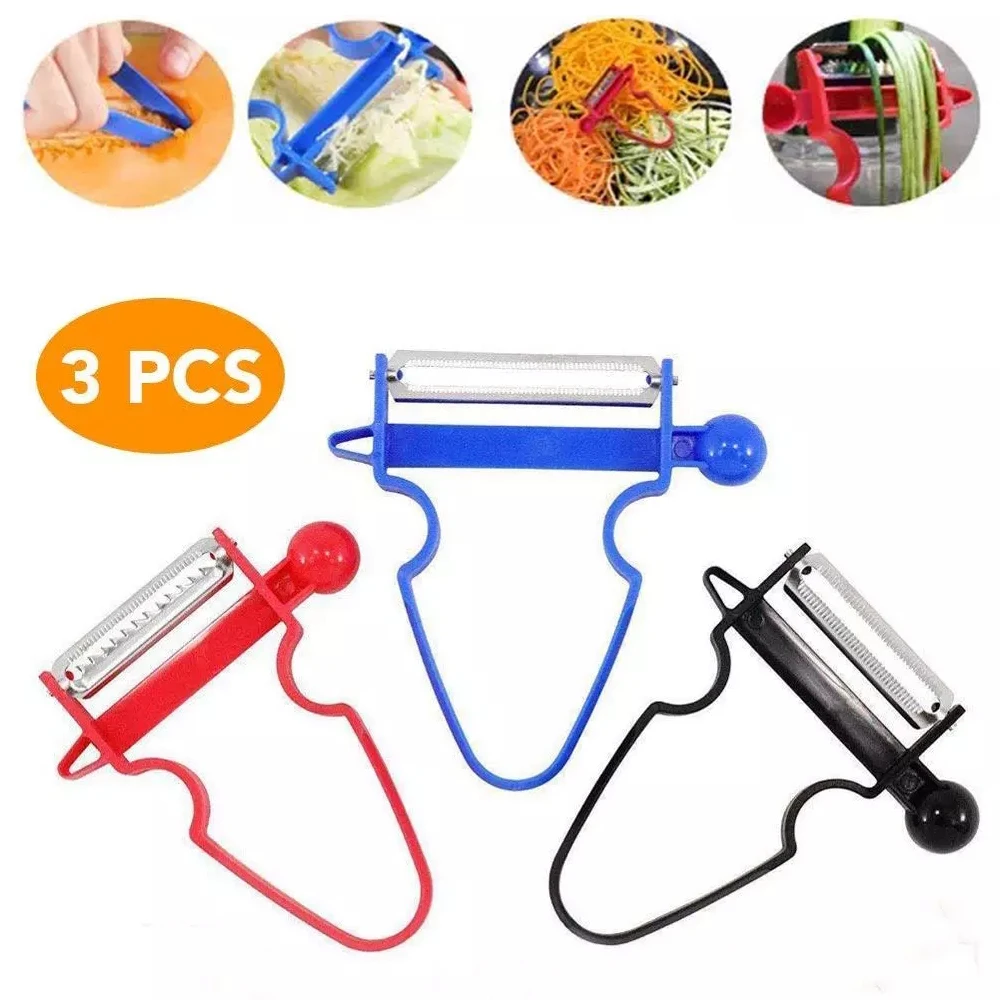 3pcs Slicer Shredder Peeler Julienne Cutter Multi Peel Stainless Grater Kitchen Tools Magic Trio Peeler Set For Kitchen
3pcs Slicer Shredder Peeler Julienne Cutter Multi Peel Stainless Grater Kitchen Tools Magic Trio Peeler Set For Kitchen