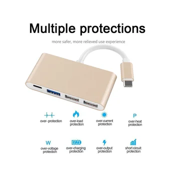 USB C HUB Type C to Multi USB 3.0 HUB Adapter Dock for MacBook Pro Huawei Mate 30 USB-C3.0 Splitter Port Type C HUB
USB C HUB Type C to Multi USB 3.0 HUB Adapter Dock for MacBook Pro Huawei Mate 30 USB-C3.0 Splitter Port Type C HUB