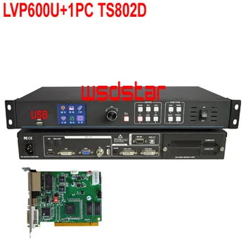 

LVP600U+1PC TS802D USB (Support JPG mp4) LED Video Processor Input USB/HDMI/DVI/VGA/CVBS Support P1 P2 P3 P4 LED Display Screen