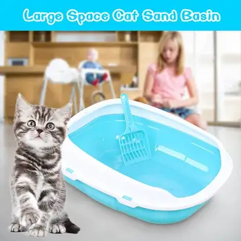 Pet Cat Sand Basin Set Waste Box Detachable Plastic Litter Shovel for Cats Kittens Blue
Pet Cat Sand Basin Set Waste Box Detachable Plastic Litter Shovel for Cats Kittens Blue