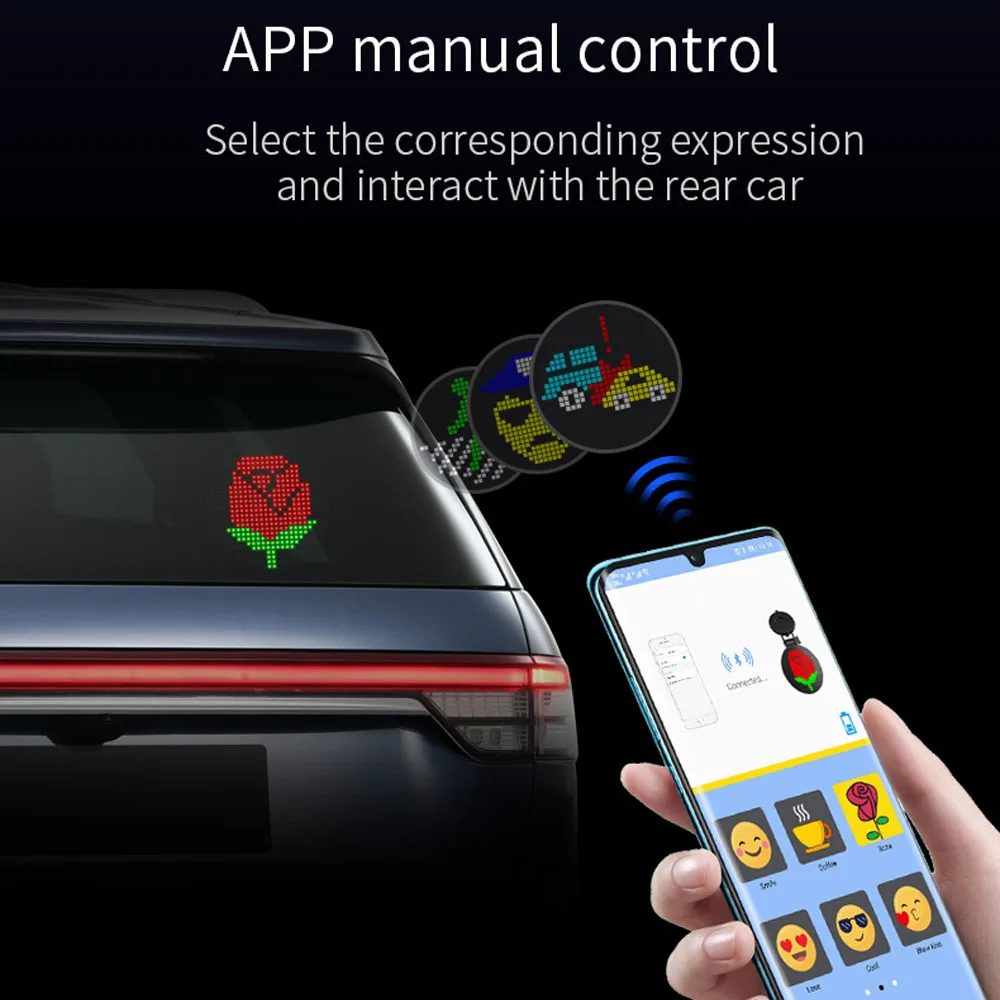 EANOP Bluetooth Emotion LED Message Strobe Light Car sticker APP setting Support Siri fit for IOS Android
EANOP Bluetooth Emotion LED Message Strobe Light Car sticker APP setting Support Siri fit for IOS Android